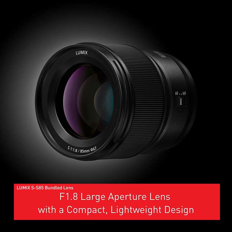 Panasonic LUMIX S5 S 20-60mm F3.5-5.6 Lens Kit (DC-S5KK) + S 85mm F1.8 L Mount Interchangeable Lens (S-S85)