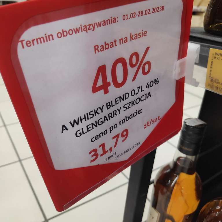 Whisky Glengarry blend Auchan Górczewska