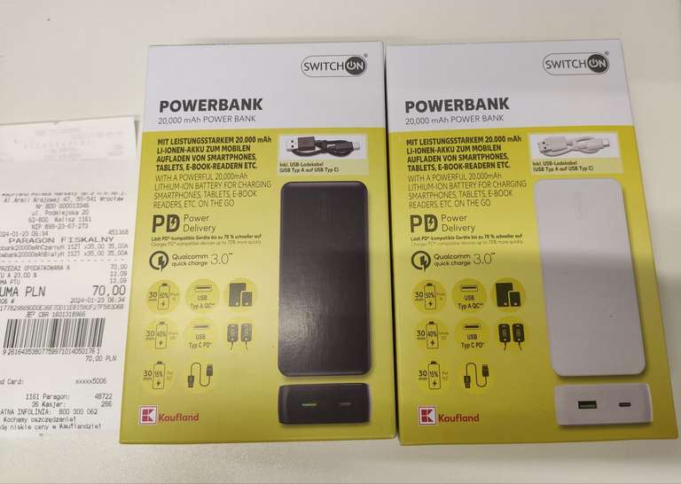 Powerbank Switch On 20000 mAh