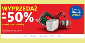 Wyprzedaż na wybrane produkty do -50 % na Lidl.pl