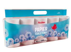 Papier toaletowy Auchan 2x10 rolek z kuponem; 0,72zł rolka