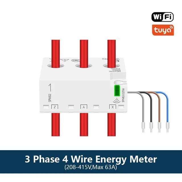 Zemismart Tuya Zigbee/WIFI 3-fazowy licznik energii