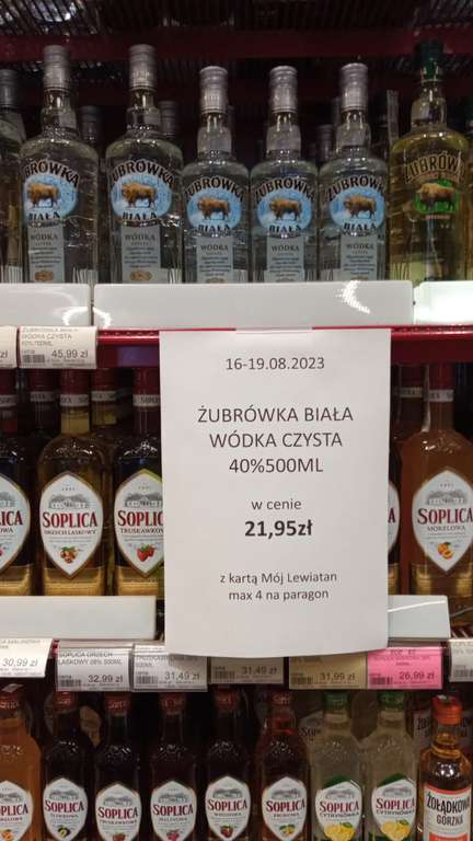 Toruń Lewiatan żubrówka biała 0,5l