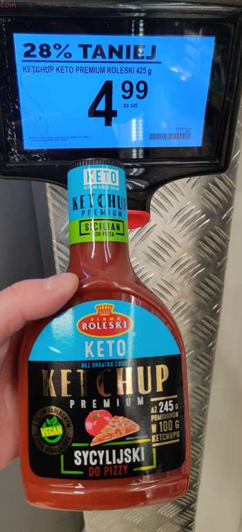 Ketchup Keto Premium Roleski 425g ( 3 rodzaje ). BIEDRONKA
