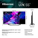 Telewizor HISENSE 55U7KQ 55" MINILED 4K 144 Hz VIDAA Dolby Atmos Dolby Vision HDMI 2.1 | Amazon | 608.9€ + 33,04 €