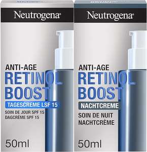 2 x 50 ml Neutrogena Retinol Boost zestaw do pielęgnacji twarzy, krem do twarzy na dzień i na noc
