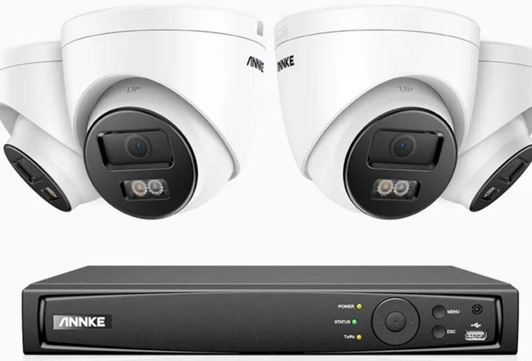 Annke H1200 - Zestaw do Monitoringu PoE 4 Kamery 4K 12MP z 8-Kanałowy Rejestratorem NVR