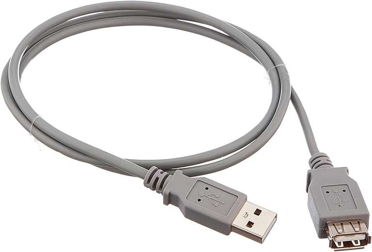 Przedłużacz USB 2.0 - wtyki A - 2m szary