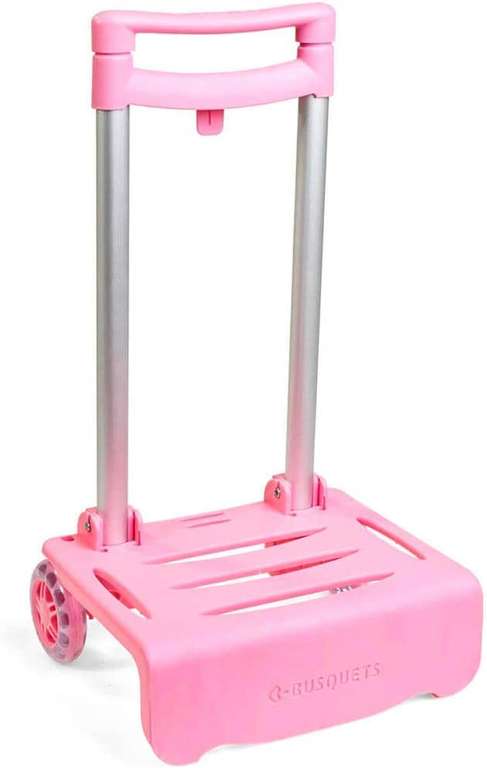 Busquets wózek do szkolnego plecaka lub dziecięcego bagażu różowy +w opisie fioletowy