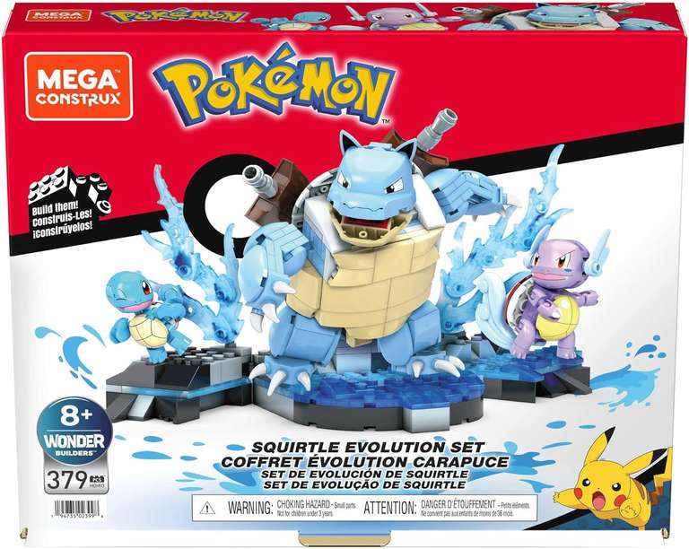 Mega Bloks Construx tipo água Pokemon Squirtle│Brinquedo de