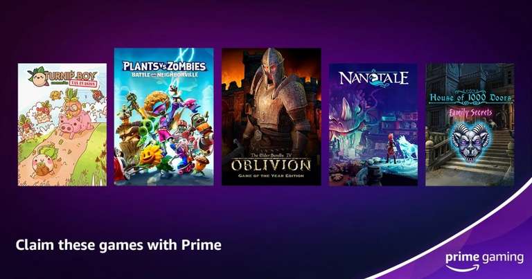 Amazon Prime Gaming - kwiecień 2022 (The Elder Scrolls IV: Oblivion GOTY Deluxe, Plants vs. Zombies: Battle for Neighborville...