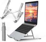 AiTodos Składany stojak, podstawka pod laptopa, tablet, chłodnica, wykonany ze stopu aluminium, 6-stopniowa regulacja