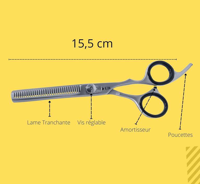 Profesjonalne nożyczki fryzjerskie, profesjonalne cięcie 6,5 cala. Dostawa - DARMOWA z Prime
