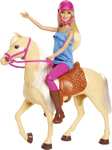 Barbie FXH13, lalka i koń, Amazon i Smyk