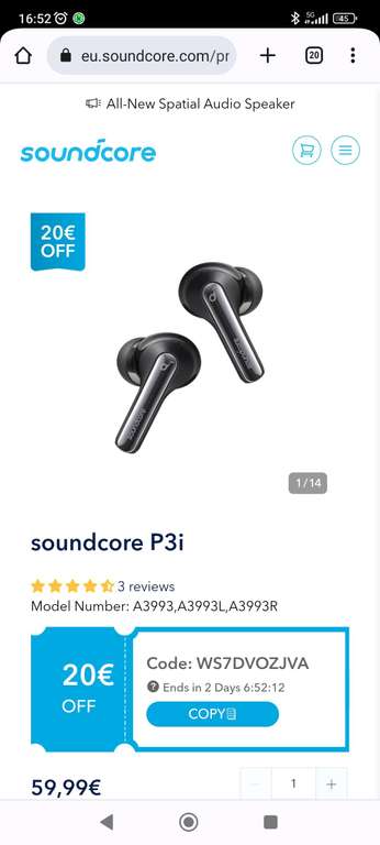 Słuchawki Soundcore P3i €39,99