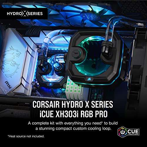 Corsair Hydro X Series iCUE XH303i RGB PRO (Czarny) - customowe chłodzenie wodne (Intel 1700 1200 115x AMD AM5 AM4) 441,03 €