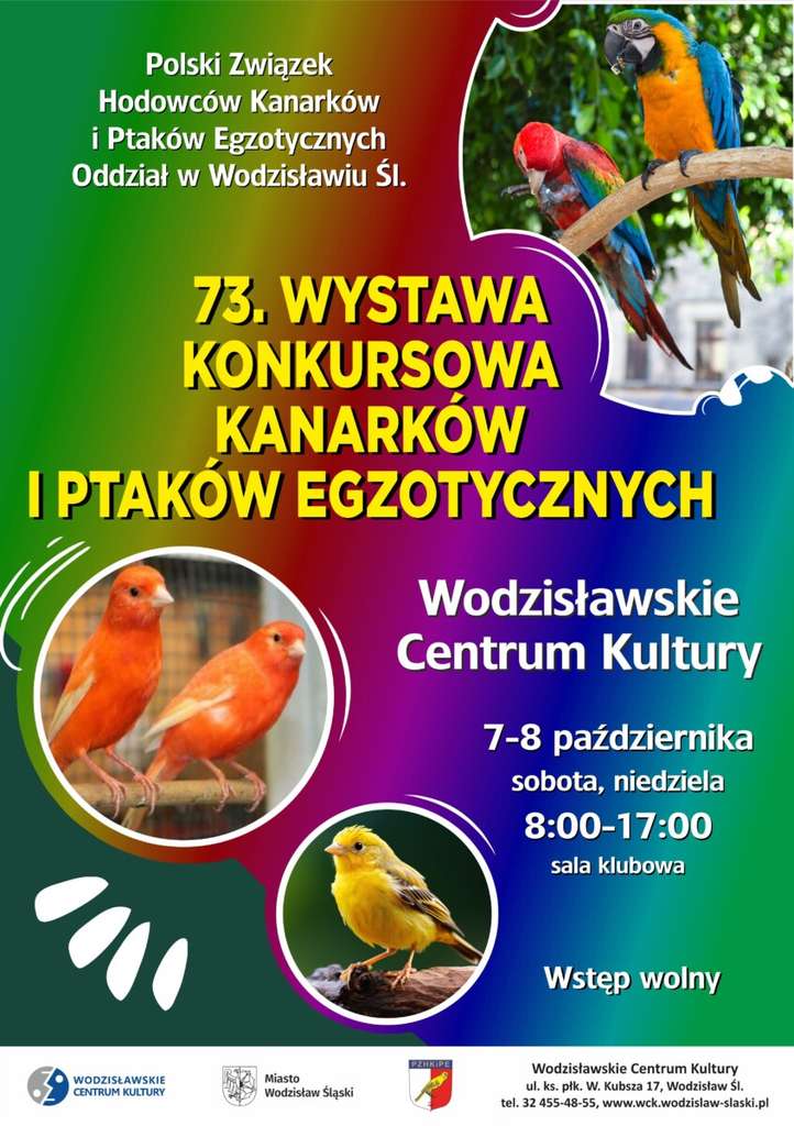Wystawa Konkursowa Kanarków I Ptaków Egzotycznych W Wodzisławu Śląskim Darmowy Wstęp Pepperpl 6625