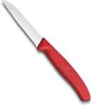 Victorinox 6.7431 nóż do warzyw SwissClassic ze szlifem falistym, 8 cm, czerwony