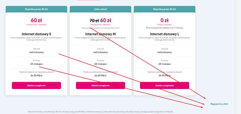 Nielimitowany Internet domowy LTE/5G w pakiecie M za 60 zł lub w pakiecie L przez 6 miesięcy za darmo, więcej w opisie @ T-Mobile