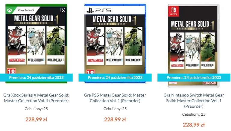 Gra Metal Gear Solid: Master Collection Vol. 1 (Preorder)