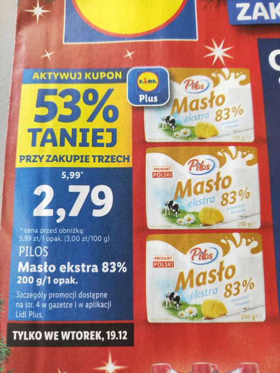 Masło Pilos 83% Lidl