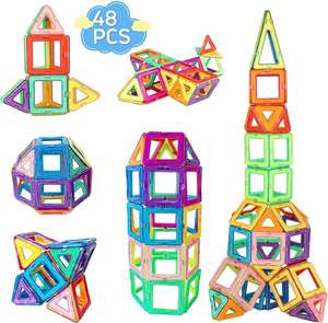 mysoler Magnetyczne klocki, 48 elementów, zabawka edukacyjna, dla dzieci od 3 lat