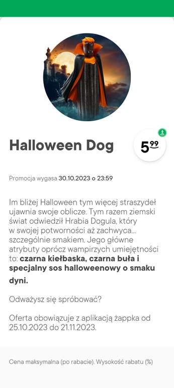 Żabka Halloween Dog