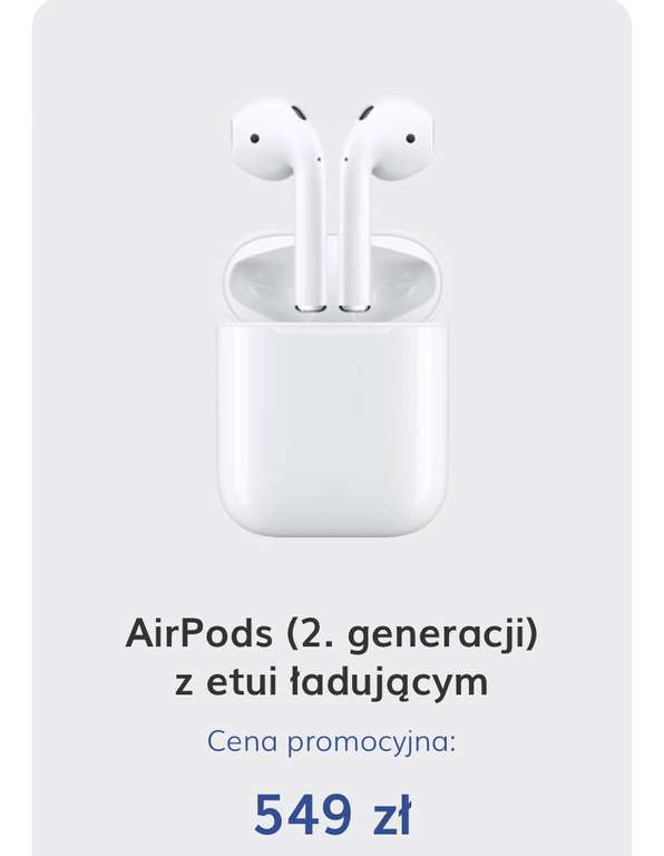 Słuchawki AirPods pro 2 gen za 999 zł.