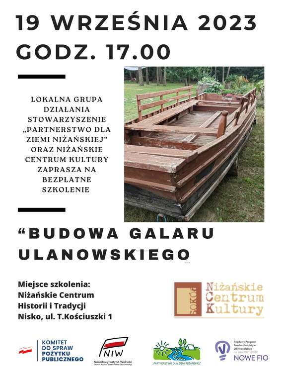 Bezpłatne szkolenie z zakresu „Budowy Galaru Ulanowskiego” w Niżańskim Centrum Historii i Tradycji Nisko