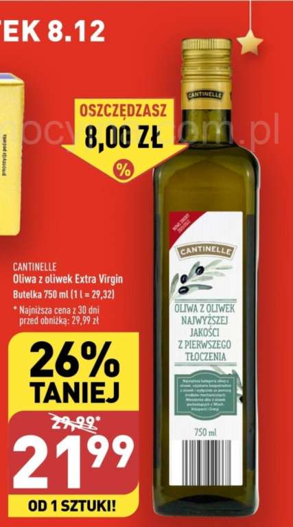 Oliwa z oliwek Extra Virgin 750 ml @Aldi