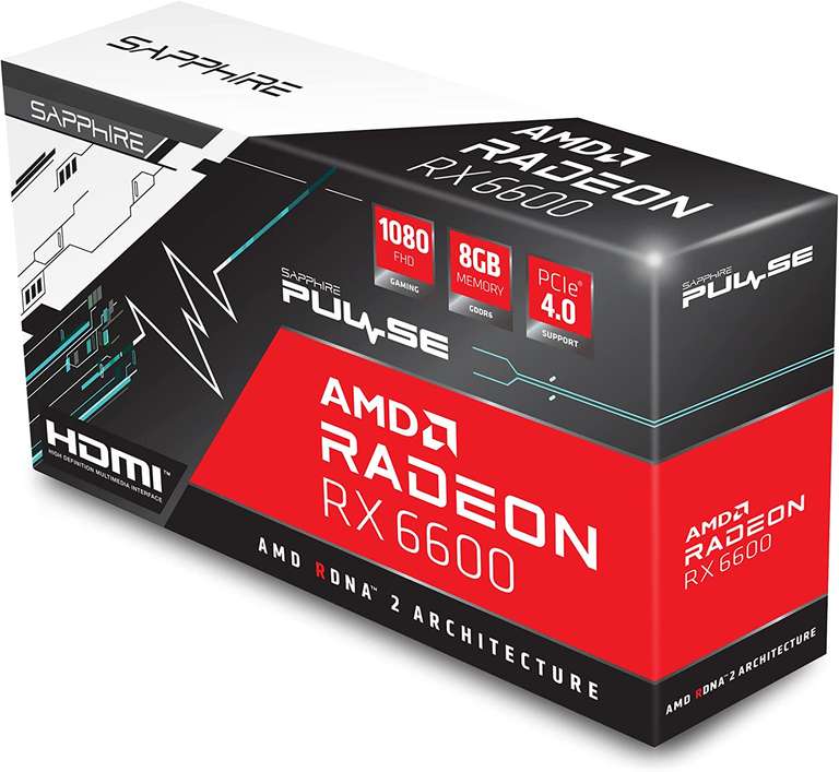Sapphire Pulse AMD Radeon RX 6600 Gaming 8 GB GDDR6 HDMI/Triple DP