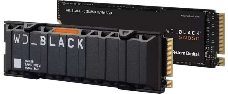 WD Black SN850 1TB NVMe M.2 SSD (radiator) do PS5