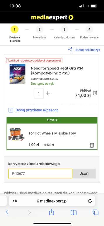 Need for Speed Heat Gra PS4 (Kompatybilna z PS5) + Tor Hot Wheels Miejskie Tory - Gratis z kodem