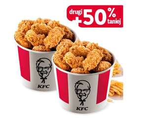 KFC drugi kubełek 50% taniej, tylko w weekendy, wybrane rodzaje