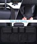 URAQT Organizer na siedzenia samochodowe z 8 dużymi kieszeniami, Wodoodporna tkanina oxford, ochrona oparcia samochodowego, składany 45x87cm