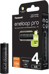 Akumulatorki Eneloop Pro | 4 sztuki 2500 mAh AA za 66,39 zł | 4 sztuki AAA za 39,29 zł | darmowa dostawa z Amazon Prime
