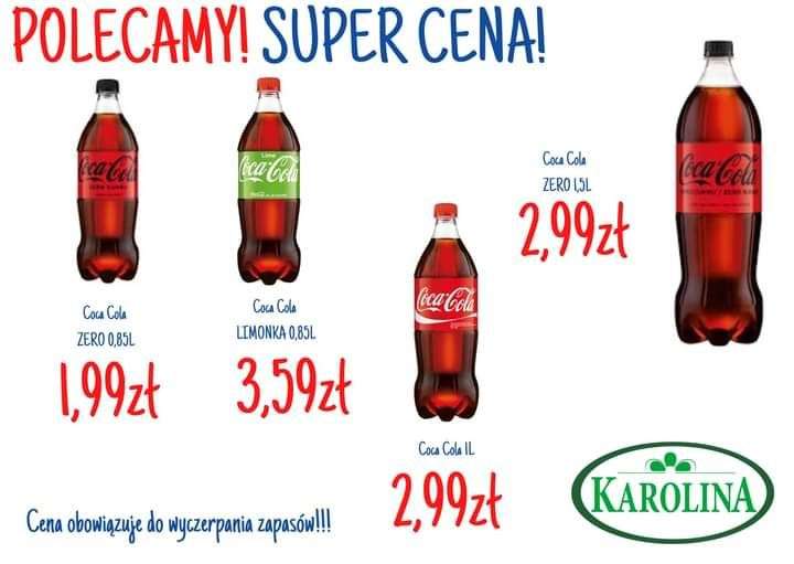 Coca Cola w super cenie 0.85l za 1.99zl i 1.5l za 2.99zl