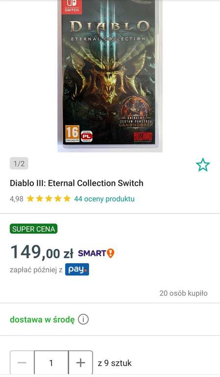 Diablo 3 Eternal Collection PL Nintendo Switch