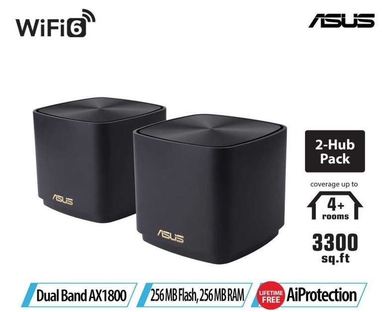 Router ASUS ZenWiFi AX Mini (XD4) WiFi 6 Mesh - zestaw 2szt (router+satelita) , kolor czarny