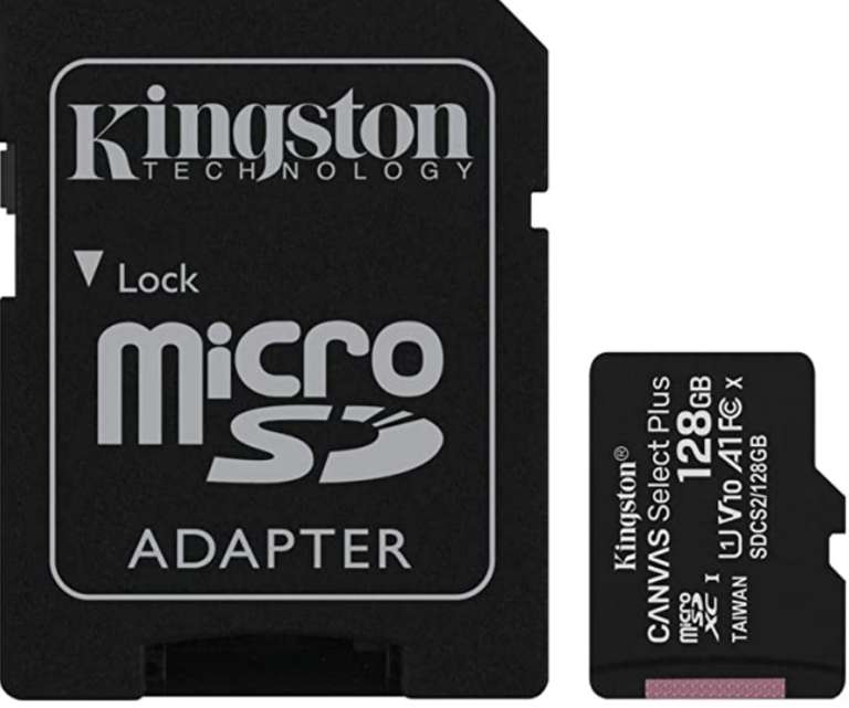 Karta Pamięci MicroSD Kingston Canvas Select Plus SDCS2 128GB - zapis/odczyt - 40/90 MB/s - dożywotnia gwarancja - darmowa dostawa Prime