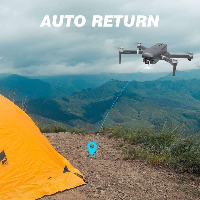 IDEA31 Dron z Kamerą, RC FPV z GPS/Optycznym Pozycjonowaniem, Automatyczny Powrót, Składany, 5GHz WiFi z Silnikiem Bezszczotkowym, 2 Baterie
