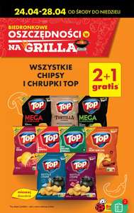 Wszystkie chipsy TOP Chips 2+1 gratis