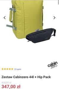 Zestaw Cabinzero 44l + Hip Pack (plecak + torba)