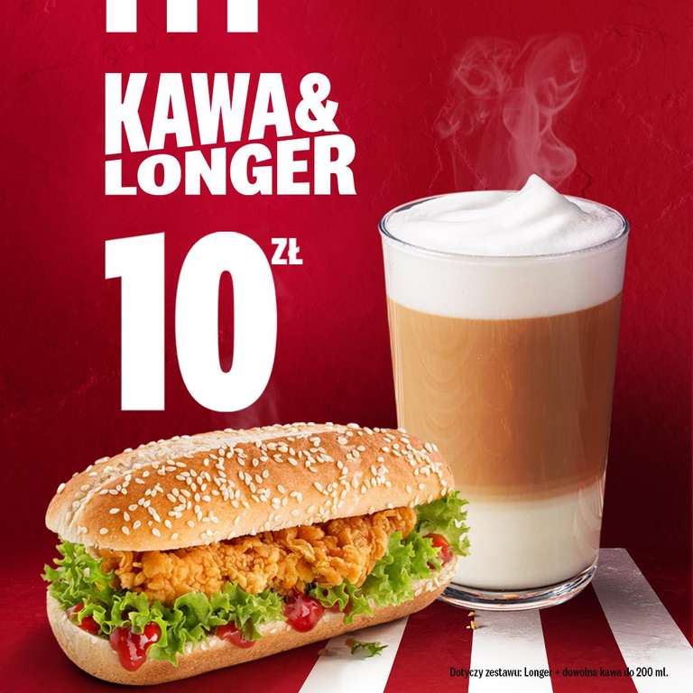 KFC Kawa 200ML + Longer 10 zł