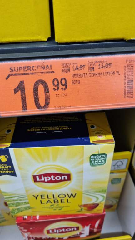 Herbata Lipton Yellow Label - 92 szt.