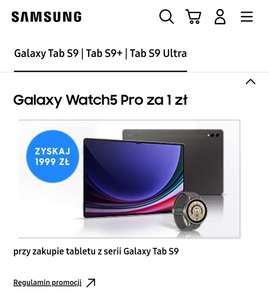 Galaxy Watch5 Pro za 1 zł przy zakupie Galaxy Tab S9/S9+/S9 Ultra