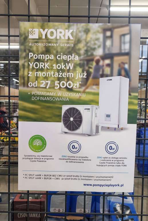 Pompa ciepła York z montażem - PSB Oława