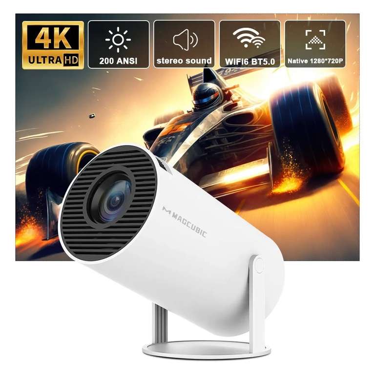 projektor Hy300 4K Android 11 Dual Wifi6 200 ANSI Allwinner H713 BT5.0 1080P 1280*720P | $48.96