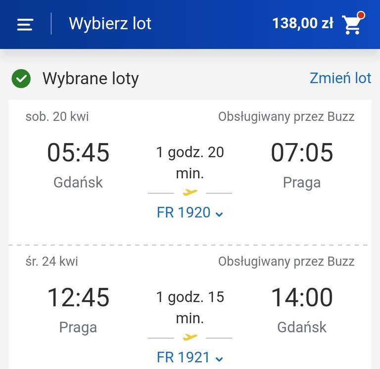 PRAGA 20.04-24.04 (sob.-śr.) bezpośrednie loty z Gdańska za 69zł (tam+powrót za 138zł)