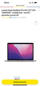 Laptop Apple MacBook Pro M2 13,3" M2 - 16GB RAM - 512GB Dysk - macOS - gwiezdna szarość US